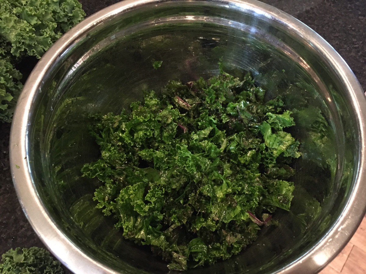 Scrunched kale