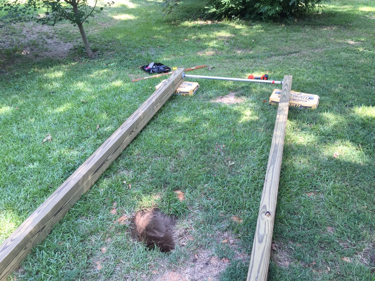 Diy backyard discount pull up bar